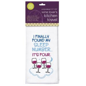 Sleep Number Embroidered Kitchen Towel