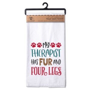 My Therapist has Fur Flour Sack Towel