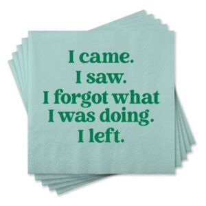 Funny Cocktail Napkins - I came.  I saw.
