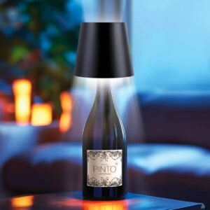 Wine Bottle Lamp - Black