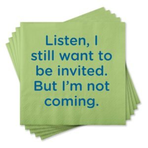 Funny Cocktail Napkins - Want to be invited