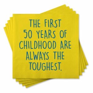 Funny Cocktail Napkins - The first 50 years