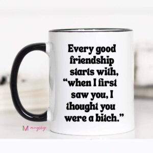 Every Good Friendship Funny Coffee Mug, Friend Gift: 11oz